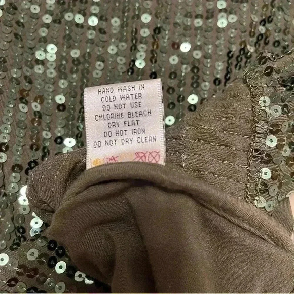 Willi Smith green sequin top size small - Picture 13 of 13